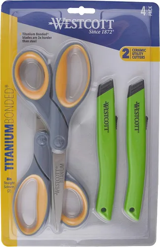 Vista 7 de Westcott Tijeras con Recubrimiento de Titanio con Mangos Suaves, 7" Rectas, individual (13526)