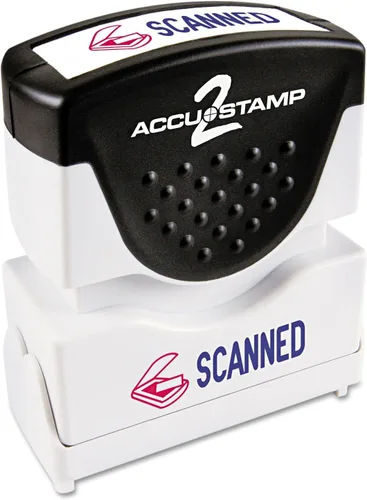 Vista 16 de ACCUSTAMP sello "APPROVED" con protección microban, sello con pretinta, con mensaje rojo y azul (035525)