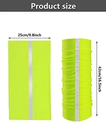 Vista 2 de SATINIOR 8 piezas de polaina reflectante para el cuello para hombre, pasamontañas de ciclismo, máscara facial, bandana para el sol para hombre