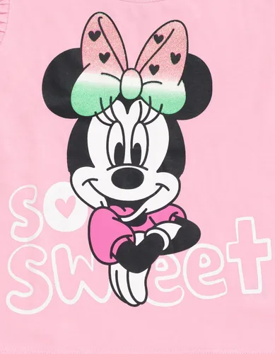 Vista 4 de Disney Conjunto de camiseta y pantalones cortos de Minnie Mouse para niños pequeños
