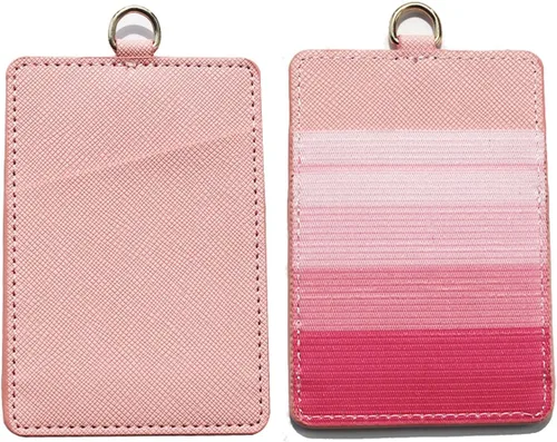 Vista 3 de TOOLIN Cartera elástica para tarjetas, cartera delgada vertical para tarjetas de crédito, cartera minimalista con bolsillo frontal para mujeres