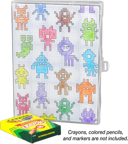 Vista 4 de UniKeep Game Case for Nintendo Switch Cartridges - Holds 60 Games - Color Your Own Bit Monsters