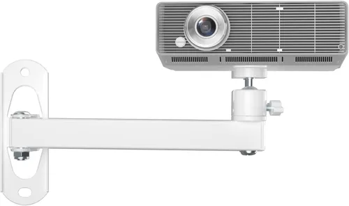 Vista 18 de WALI Soporte de techo para proyector, soporte universal para proyector de perfil bajo con brazos retráctiles y función de ajuste múltiple Blanco