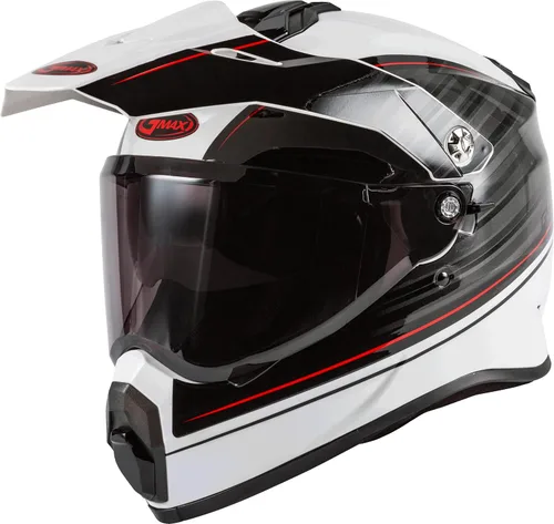 Vista 6 de Gmax AT-21 Adventure Raley Casco Rojo Blanco