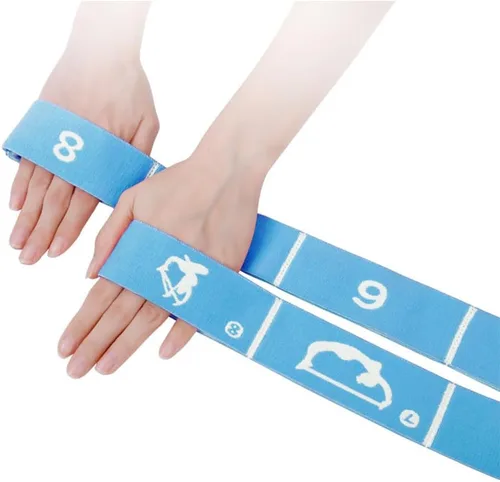 Vista 5 de Paquete de 2 Bandas Elásticas de Estiramiento Ajustables para Niños - Bandas Elásticas de 8 Bucles para Ballet, Latín, Yoga, Gimnasia y Estiramiento