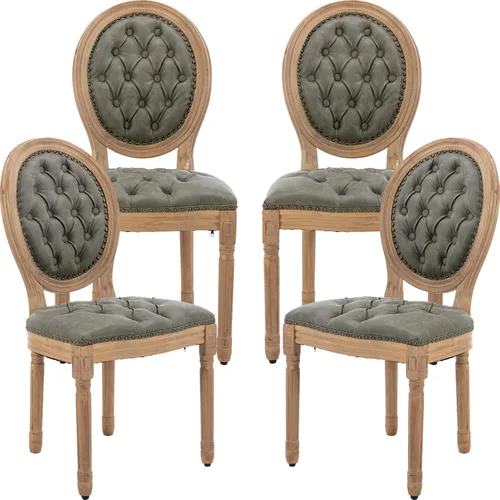 Vista 66 de ODUSE-DAILY French Country - Juego de 2 sillas de comedor de color caramelo, sillas de cocina y comedor, sillas de cocina de piel sintética, Ámbar