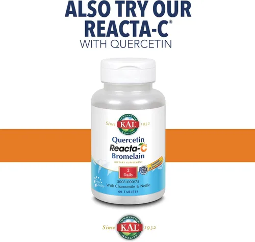Vista 5 de KAL Reacta-c con tabletas de bioflavonoides, 60