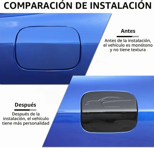 Vista 2 de RAZPOY Tapa de tapón de gasolina para accesorios de carga, cubierta de puerta de tanque de gasolina compatible con Dodge Charger 2011-2024, plástico