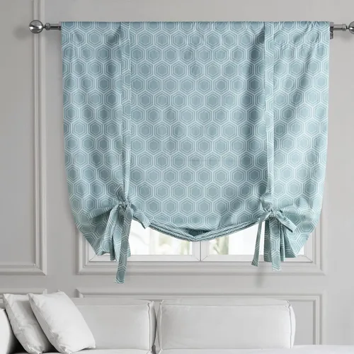 Vista 11 de HPD Half Price Drapes PRCT-TUD211A-63 - Cortinas de algodón estampado para oscurecer la habitación, cortina enrollable de globo para sala de estar