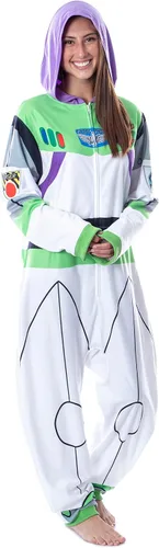 Vista 6 de Disney Toy Story Buzz Lightyear Space Ranger - Disfraz de pijama para hombre, Blanco