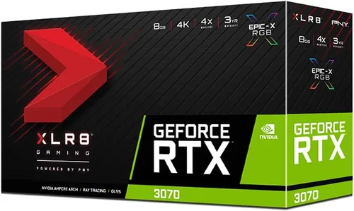 Vista 8 de PNY GeForce RTX 3070 8GB XLR8 Gaming Revel Epic-X RGB