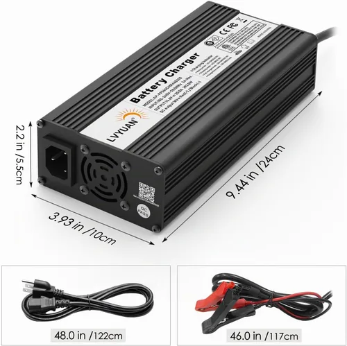 Vista 6 de LVYUAN Cargador de batería LiFePO4 de 12V 20A con certificación UL