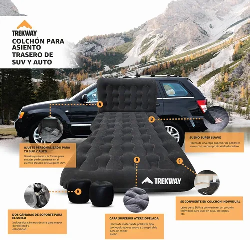Vista 3 de Offroading Gear Colchón inflable de aire para asiento trasero SUV con cámaras laterales – cama de camping para coche – para 4Runner, Outback