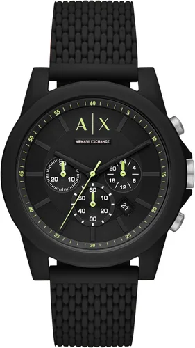 Vista 9 de Reloj cronógrafo Armani Exchange AX para hombre con correa de cuero, acero inoxidable o silicona