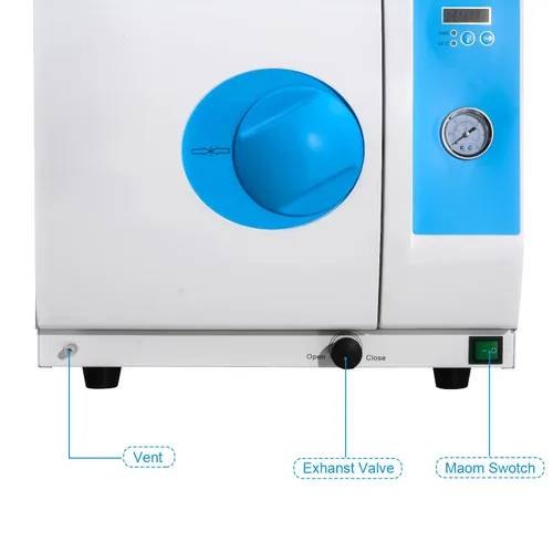 Vista 9 de Clase N 18L Esterilizador de vapor semiautomático portátil Esterilizador de autoclave de mesa Esterilizador Digital Pantalla Autoclave Vapor