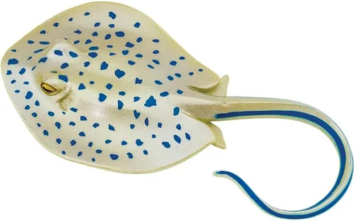 Vista 2 de Safari Ltd. Figura de rayo manchado azul, figura realista de 6.5 pulgadas, juguete educativo para niños, niñas y niños a partir de 3 años