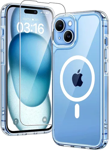 Vista 111 de TAURI Funda para iPhone 17, antiamarilleamiento con protector de pantalla, protección de grado militar, a prueba de golpes, delgada para iPhone 17