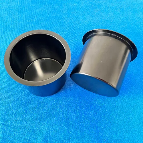 Vista 6 de SEETOOOGAMES Inserto de taza para mesa de póquer de aluminio jumbo con caída (paquete de 2) (negro)