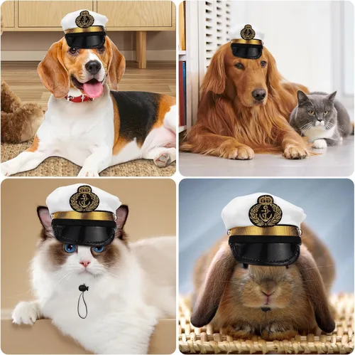 Vista 8 de Gorro ajustable de poliéster para perros pequeños y gatos, accesorio para fotos