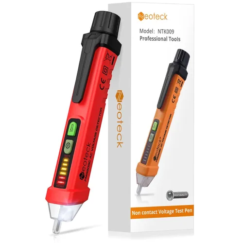 Vista 9 de Probador de voltaje Neoteck 12-1000V AC pluma de probador eléctrico con linterna LED