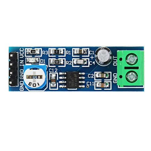 Vista 2 de HiLetgo Módulo amplificador de audio mono LM386 200 veces AMP Solo 5V-12V 10K ajustable (paquete de 2)