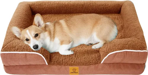 Vista 11 de Sofá para perros y gatos, sofá lavable para mascotas pequeñas, 30 Acogedora cama estilo sofá con lados elevados, amortiguación de felpa y una funda