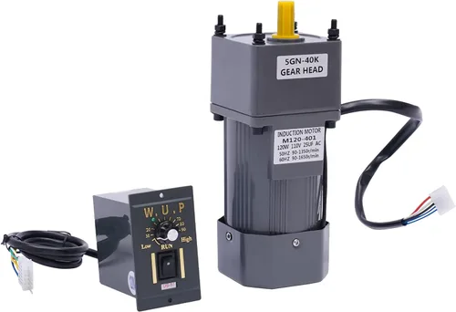 Vista 35 de Motor de engranajes eléctrico 110V 250W 10K Monofásico de alto par motor reductor de engranajes de CA 0-135 RPM Controlador de velocidad variable