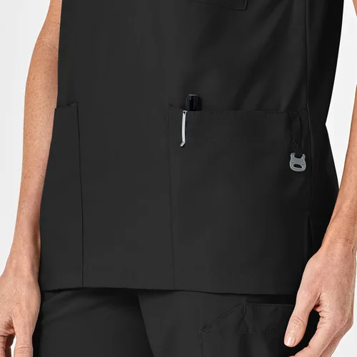 Vista 11 de Wink W123 - Camisa médica unisex con 4 bolsillos Negro