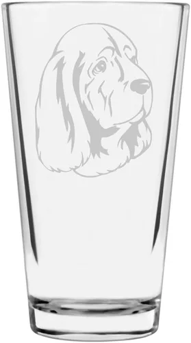 Vista 255 de Podenco Canario - Vaso de pinta de 16 onzas con temática de perro personalizado
