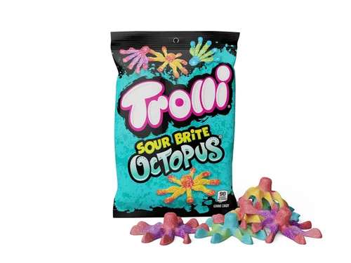 Vista 4 de Trolli Brite Octopus Gummy Candy, 4.25 onzas (paquete de 12)