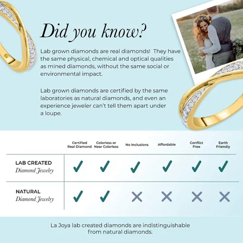 Vista 6 de La Joya 14 CT TW Certified Lab Created Diamond Bands for Women Solid 10k Yellow or White Gold Diamond Wedding Rings, Anniversary Bands, Promise