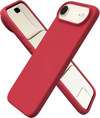 Vista 13 de ORNARTO Funda para iPhone Air de 6.5 pulgadas, silicona líquida delgada de 3 capas de goma de gel suave a prueba de golpes con forro de microfibra
