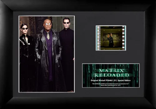 Vista 8 de Trend Setters The Matrix - Negro y blanco - Presentación de escritorio MiniCell de 7 x 5 pulgadas - Con clip de película de 1.378 in con soporte
