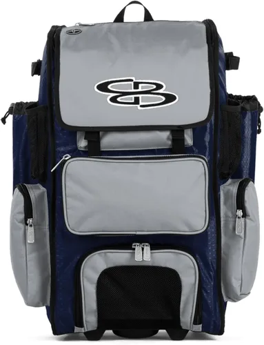 Vista 112 de Boombah Rolling Superpack - Bolsa para equipo de béisbol/sóftbol, varios colores, mango telescópico y capacidad para 4 murciélagos, versión