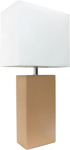 Vista 9 de Elegant Designs LT1025-PRP-LB Lámpara de mesa moderna envuelta en cuero para sala de estar, pasillo, entrada, dormitorio, oficina, púrpura