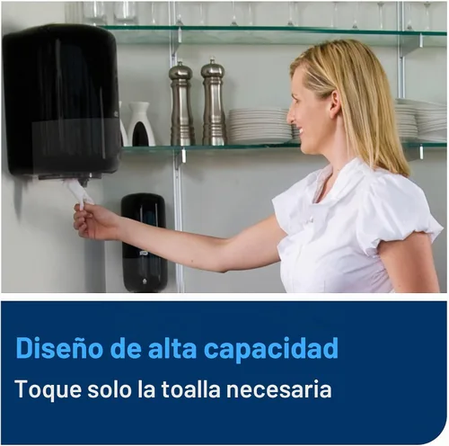 Vista 5 de Tork Basic Centerfeed Limpiador de Papel Blanco M2, Alta Absorbencia, 6 x 600 Hojas, 121201