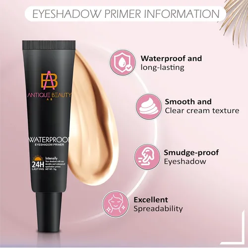 Vista 2 de Base de sombra de ojos impermeable para párpados grasos – Base de imprimación de ojos a prueba de manchas de larga duración 24 horas para todos