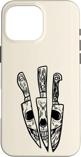 Vista 19 de Skull Reflected on Kitchen Knives Retro Chefs Cooks Gift Case for iPhone 17