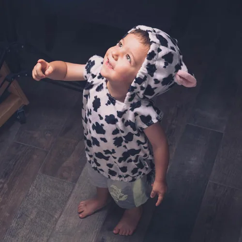 Vista 5 de Unlicreat Chaleco unisex con capucha de forro polar para niños, lindos animales, disfraz de Halloween, sin mangas, para niños y niñas