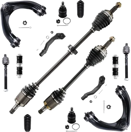Vista 128 de Detroit Axle - Kit de suspensión frontal de 15 piezas para Jeep Grand Cherokee 99-04 1999 2000 2001 2002 2003 2004, brazos de control superior e