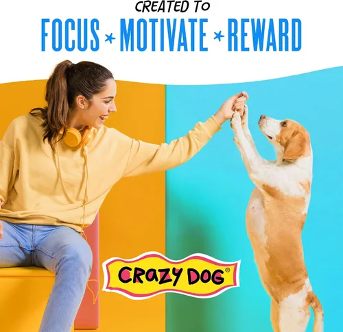 Vista 5 de Crazy Dog - Premios Train-Me! para perro Dulces de recompensa por entrenamiento para perros., Regular, 16 onza, Blanco