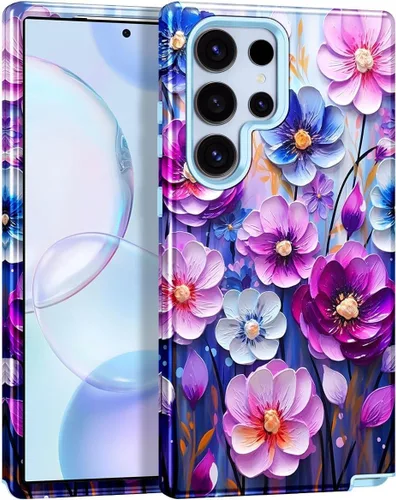 Vista 74 de Casetego Funda para Galaxy A16 5G, que brilla en la oscuridad, tres capas, resistente, a prueba de golpes, protección completa, policarbonato duro