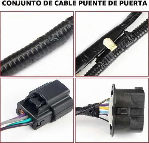 Vista 5 de Conjunto de cable de puente para puerta trasera lado del conductor 2009-2014 Compatible con Ford F150 Cabina de tripulación Sustituye a