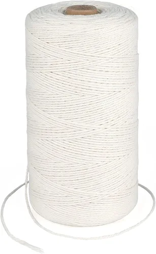 Vista 9 de G2PLUS Cuerda de algodón blanca, cuerda de algodón de 2 mm, cuerda de cocina de 656 pies, cuerda de panaderos de algodón para manualidades