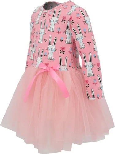 Vista 2 de Unique Baby Vestido tutú de conejo de Pascua de manga larga para niñas