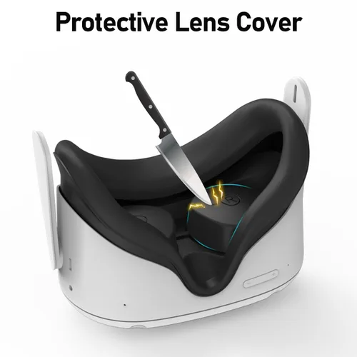 Vista 8 de for Oculus Quest 2 Accessories Face Cushion Cover for Quest 2 Contorller Grips Lens Cover VR Silicone Covers VR Shell Cover Thumbsticks Covers for