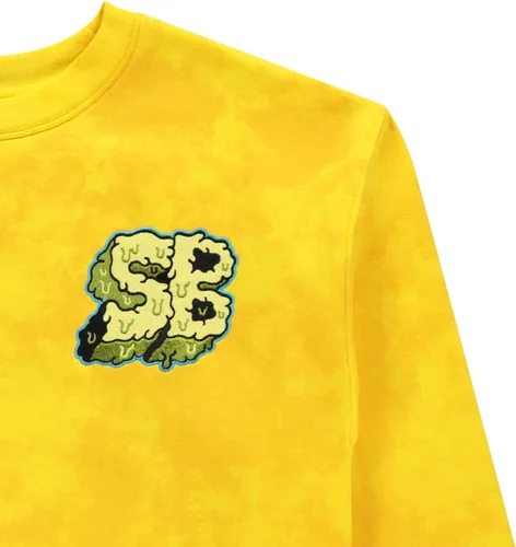 Vista 4 de Nickelodeon Sudadera de Bob Esponja para hombre Patrick & Krusty Krab Front & Back Bordado Cuello redondo Sudadera