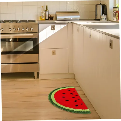 Vista 6 de Tapete de baño de sandía para baño, tapete de ducha antideslizante para verano, tapete de bienvenida de verano, 15.75 x 23.62 pulgadas, bonito