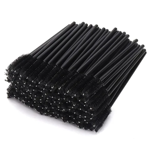 Vista 11 de 100 varitas de rímel desechables de doble extremo, cepillo de labios, aplicador de lápiz labial, carretes de cejas para extensiones de pestañas