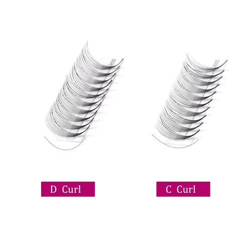 Vista 55 de FADLASH Extensiones de pestañas postizas en abanico con base puntiaguda 10D, extensiones de pestañas postizas de tallo medio, extensiones